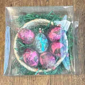 Half a Dozen “Blown” Easter Egg- Shells in Basket